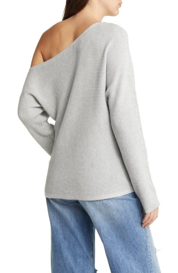Treasure & Bond - One-Shoulder Thermal Knit Sweater - Image 7
