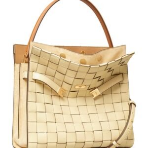 Tory Burch – Lee Radziwill Woven Leather Double Bag