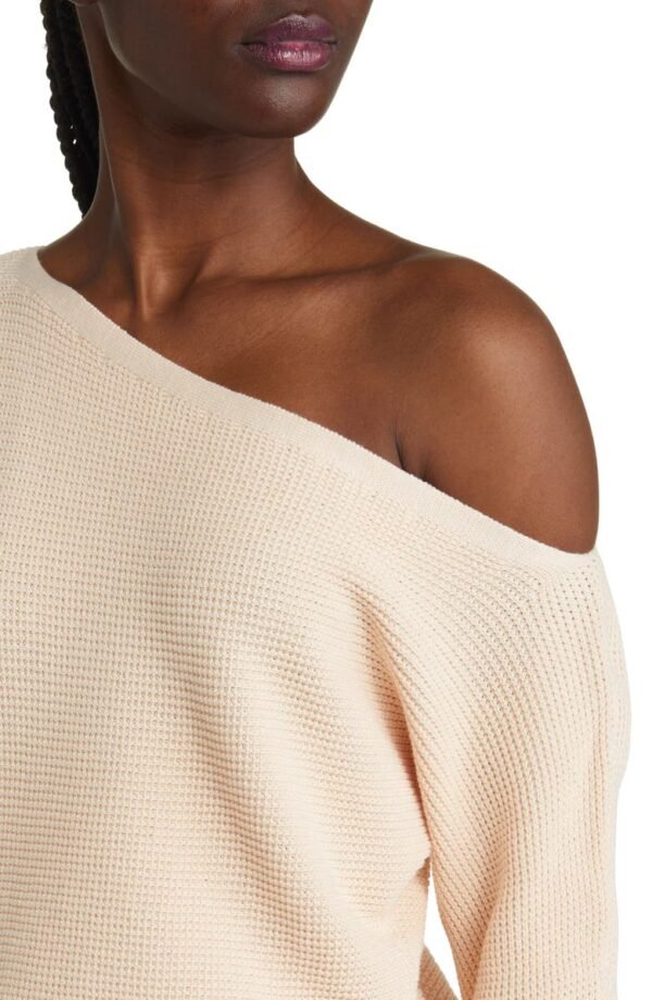 Treasure & Bond - One-Shoulder Thermal Knit Sweater - Image 11