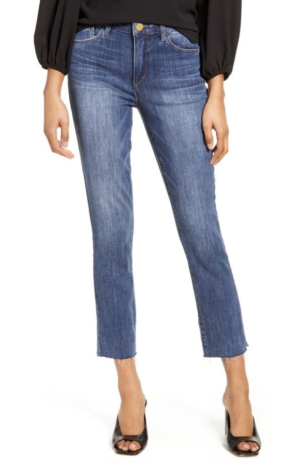 Wit & Wisdom - 'Ab'Solution High Waist Raw Hem Skinny Crop Jeans