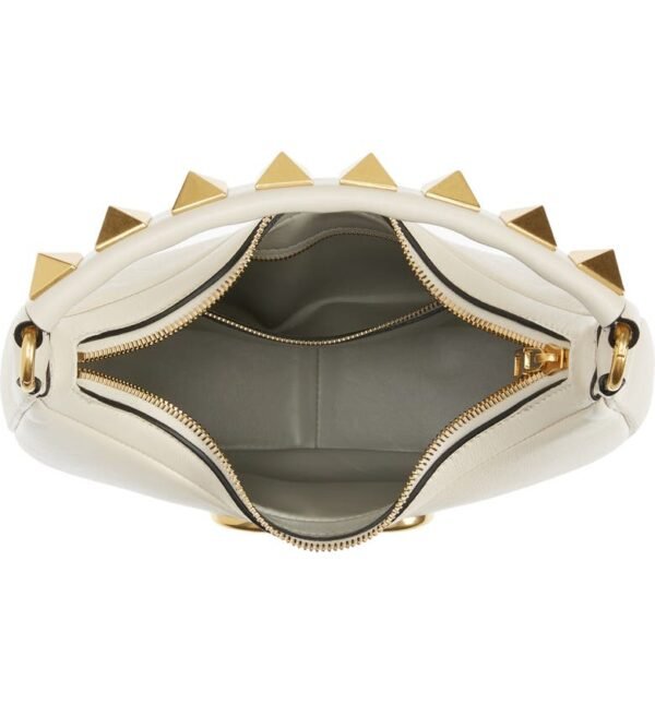 Valentino Garavani - Small Stud Sign VLOGO Leather Hobo Bag - Image 17