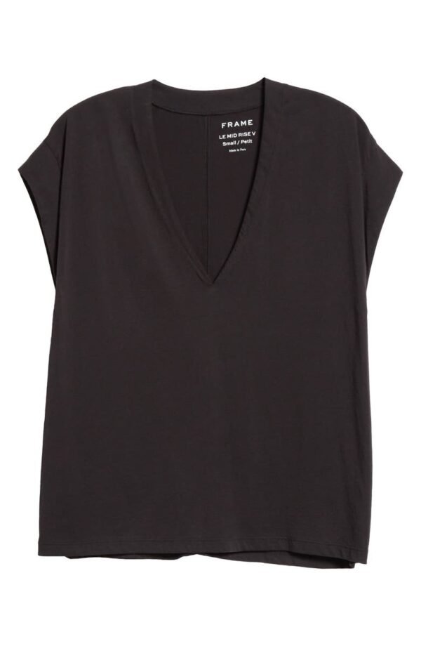 FRAME - Le Mid Rise V-Neck Tee - Image 13