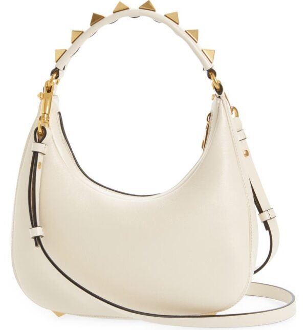 Valentino Garavani - Small Stud Sign VLOGO Leather Hobo Bag - Image 18