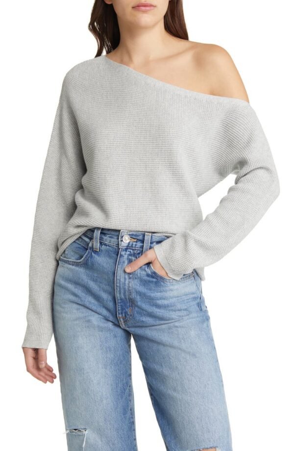 Treasure & Bond - One-Shoulder Thermal Knit Sweater - Image 10