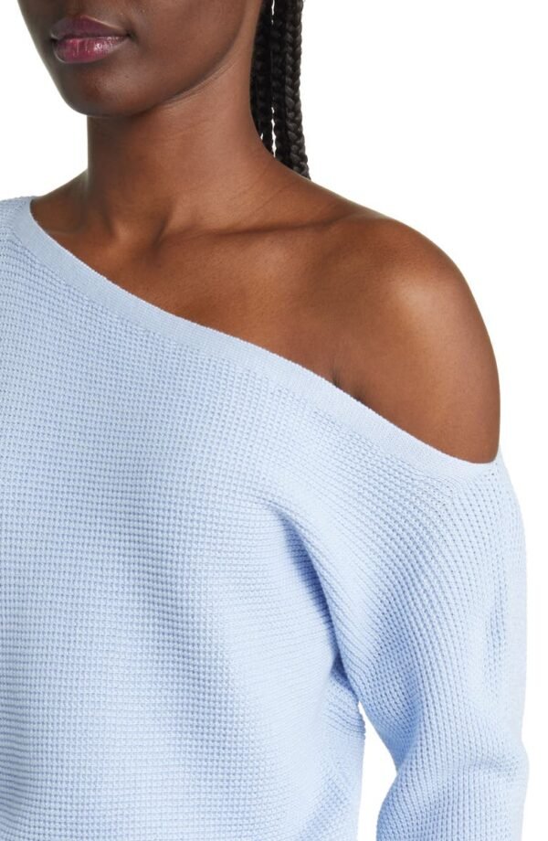 Treasure & Bond - One-Shoulder Thermal Knit Sweater - Image 3