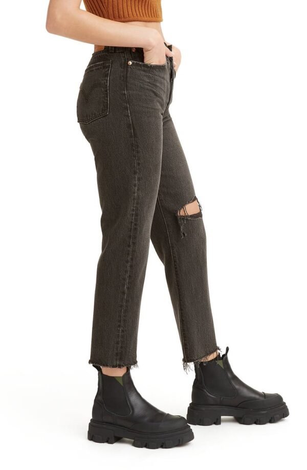 Levi's® - Wedgie Ripped High Waist Crop Straight Leg Jeans - Image 3