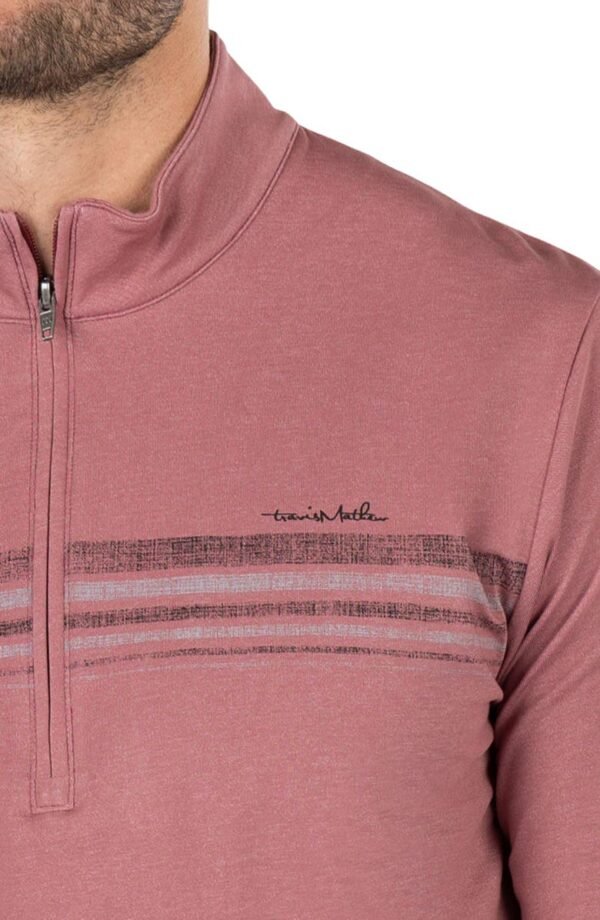 TravisMathew - In The Line Up Stretch Cotton Blend Half Zip Pullover - Image 2