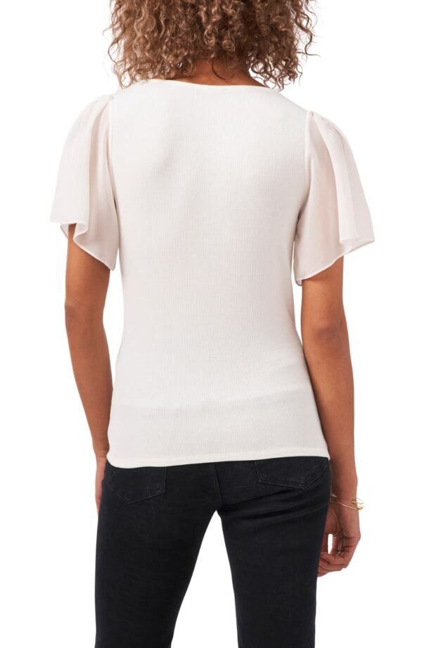 1.STATE - Flutter Sleeve Rib Knit T-Shirt - Image 13