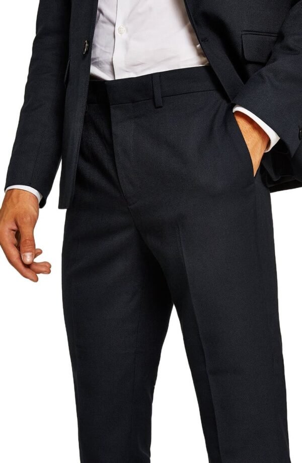 Topman - Skinny Fit Textured Dress Pants - Image 3