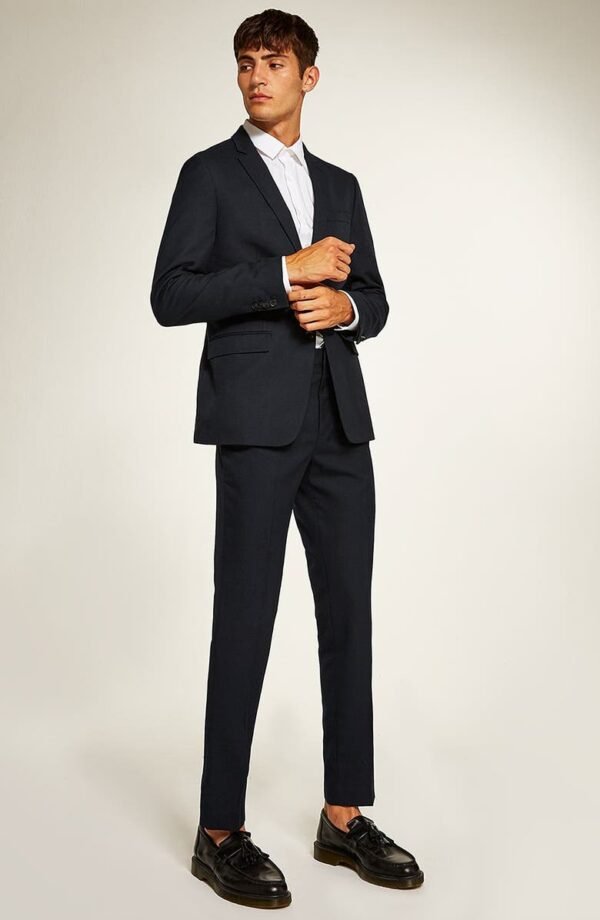 Topman - Skinny Fit Textured Dress Pants - Image 2