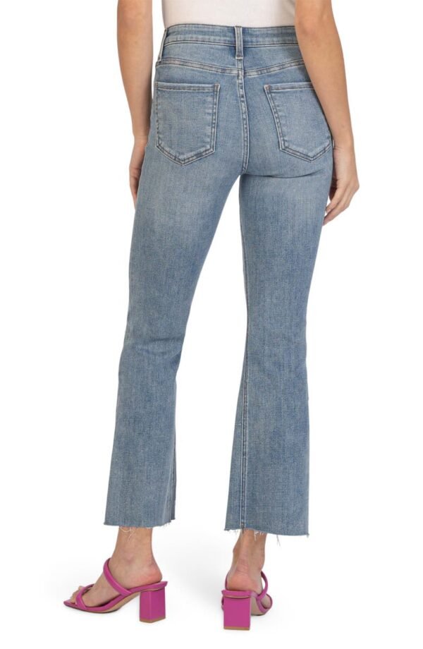 KUT from the Kloth - Kelsey High Waist Raw Hem Ankle Flare Jeans - Image 4