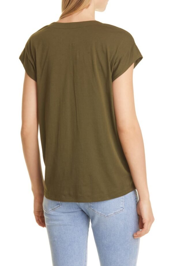 FRAME - Le Mid Rise V-Neck Tee - Image 17