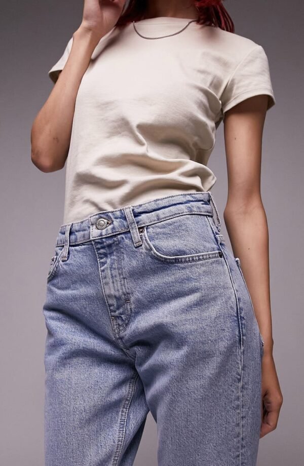 Topshop - Raw Hem Crop Straight Leg Jeans - Image 2