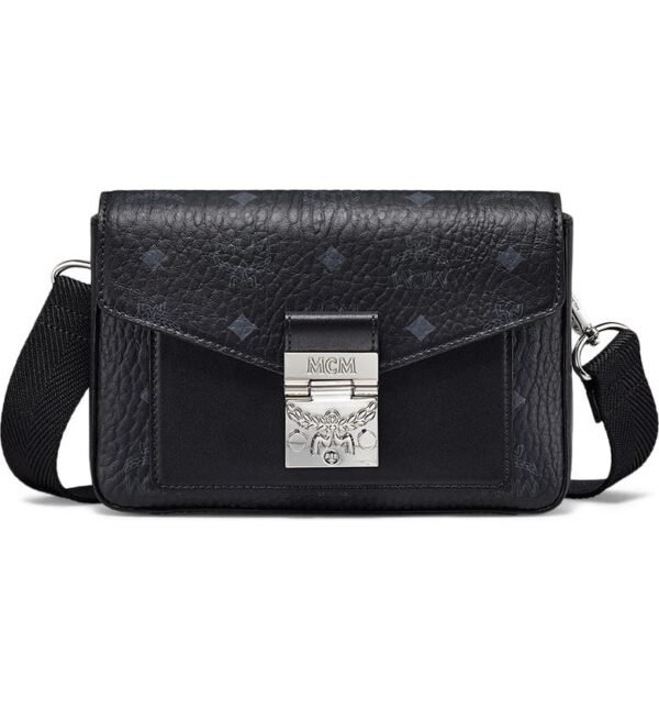 MCM - Small Millie Visetos Water Resistant Leather Crossbody Bag