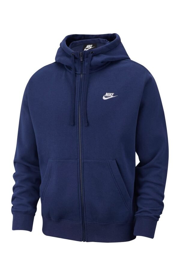 Nike - Men's Club Zip-Up Logo Hoodie - Image 2