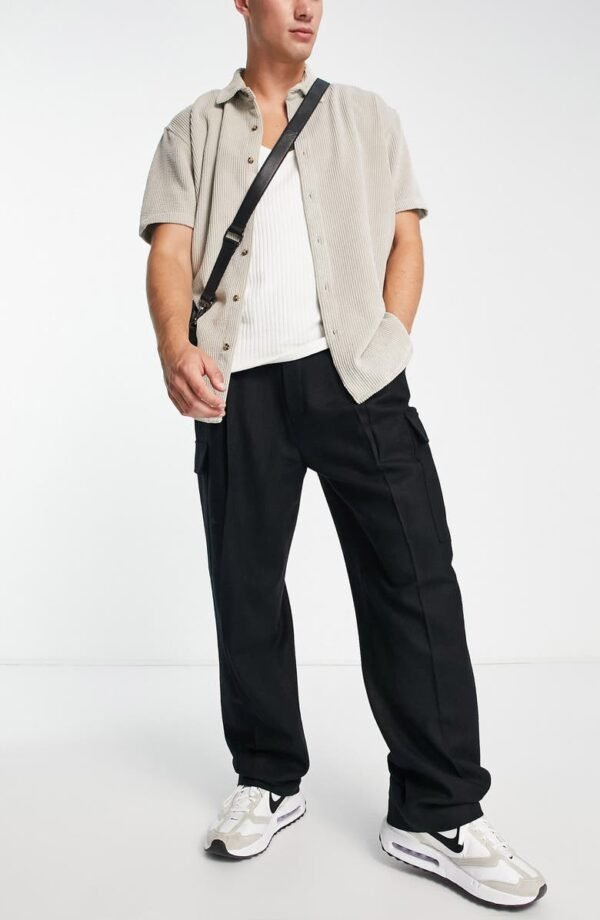 Topman - Wide Leg Cargo Pants