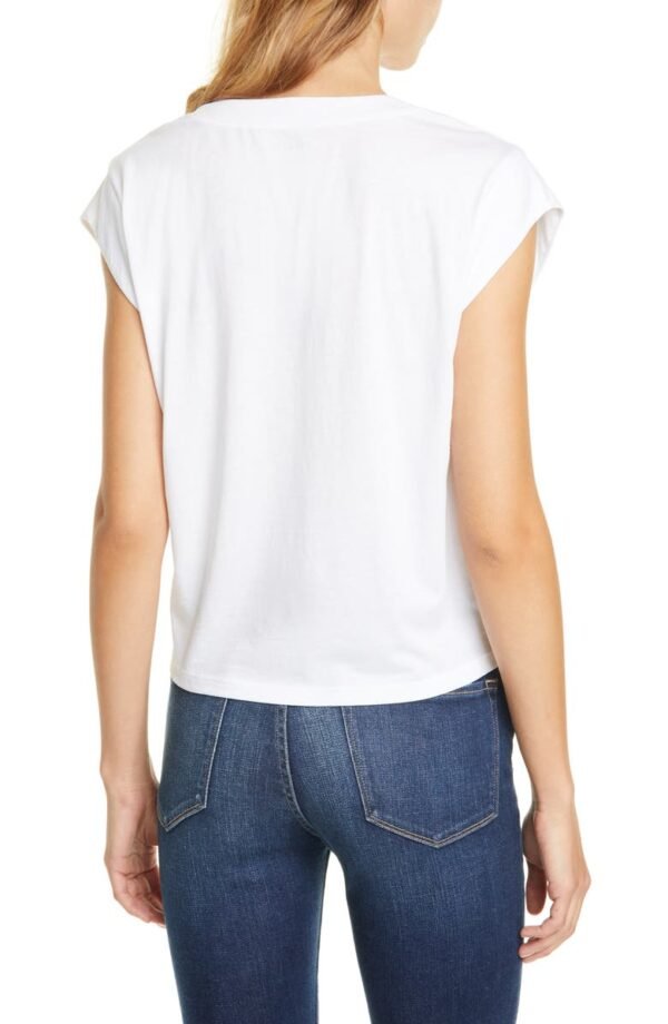 FRAME - Le Mid Rise V-Neck Tee - Image 34