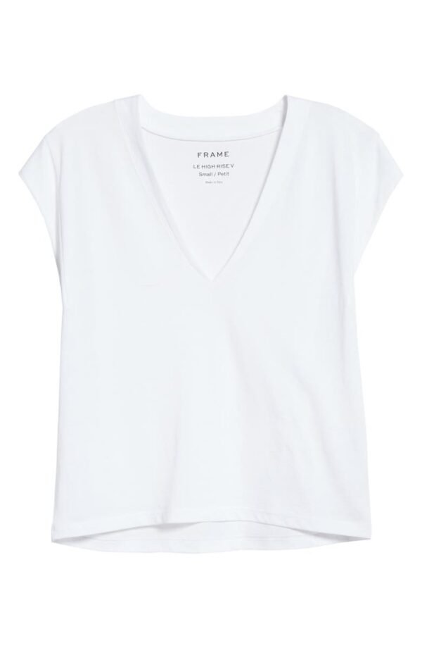 FRAME - Le Mid Rise V-Neck Tee - Image 32