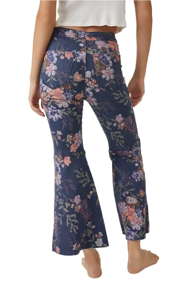 Free People - Youthquake Printed Crop Flare Jeans - Image 3