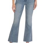 KUT from the Kloth – Kelsey High Waist Raw Hem Ankle Flare Jeans