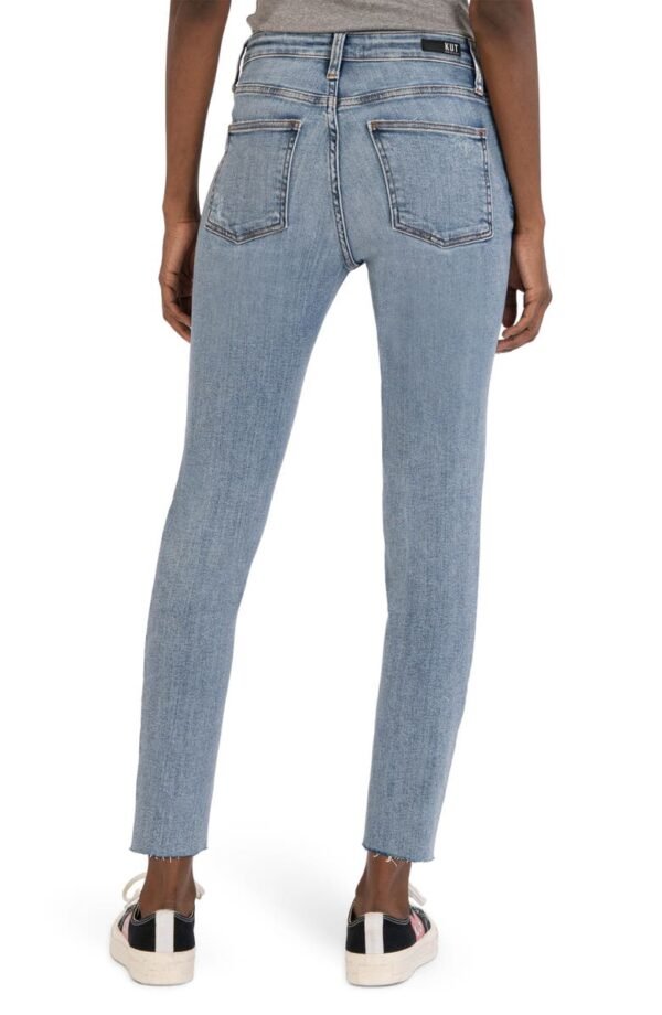 KUT from the Kloth - Rachael Fab Ab Raw Hem High Waist Mom Jeans - Image 2