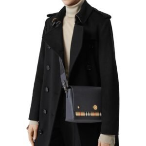 Burberry – Note Leather & Vintage Check Crossbody Bag (GROUP BUY)
