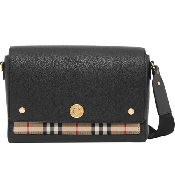 Burberry - Note Leather & Vintage Check Crossbody Bag (GROUP BUY)