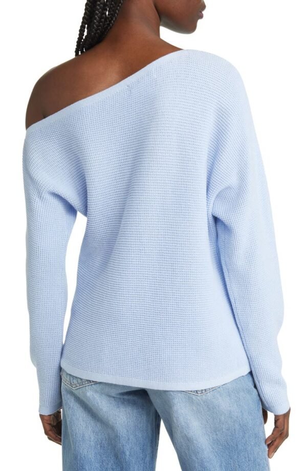 Treasure & Bond - One-Shoulder Thermal Knit Sweater - Image 2
