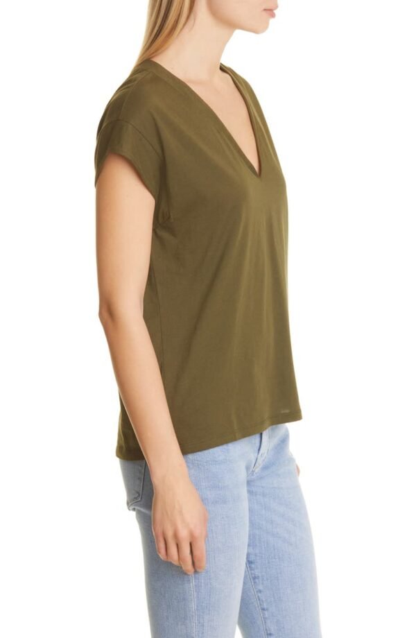 FRAME - Le Mid Rise V-Neck Tee - Image 19