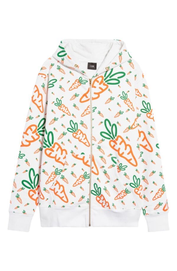 CARROTS BY ANWAR CARROTS - Full Zip Cotton Graphic Hoodie - Image 5