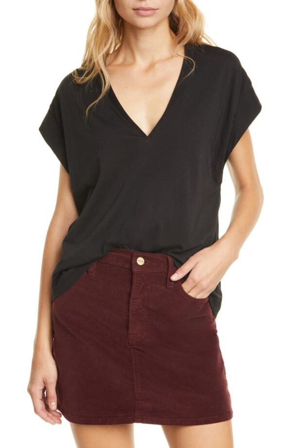 FRAME - Le Mid Rise V-Neck Tee - Image 16
