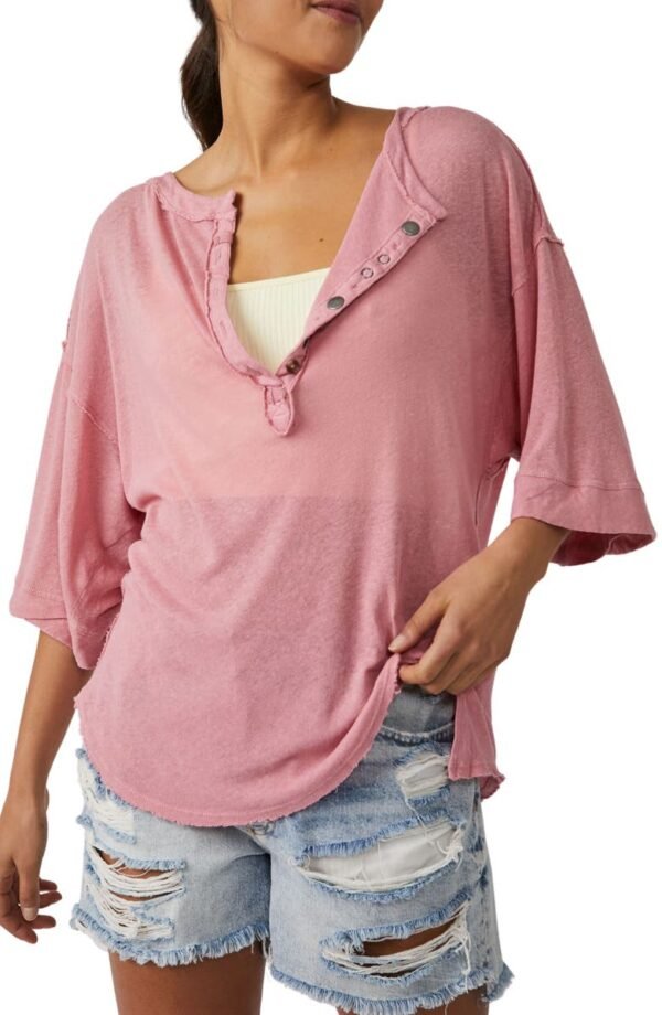 Free People - Maribell Cotton & Linen Henley