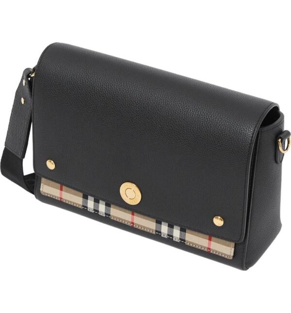 Burberry - Note Leather & Vintage Check Crossbody Bag (GROUP BUY) - Image 3