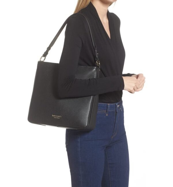 kate spade new york - hudson pebble leather large hobo bag - Image 8