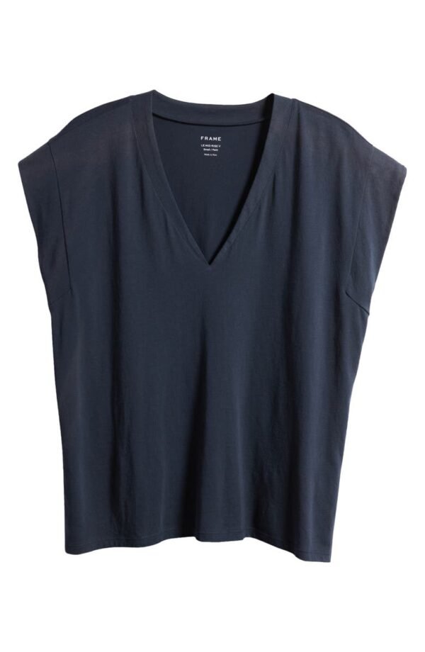 FRAME - Le Mid Rise V-Neck Tee - Image 24