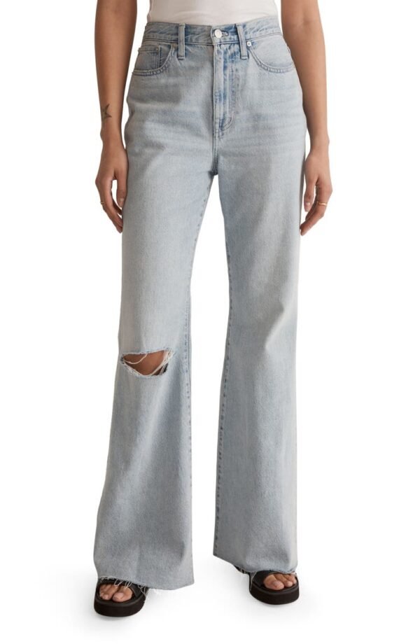 Madewell - Ripped High Waist Baggy Flare Jeans