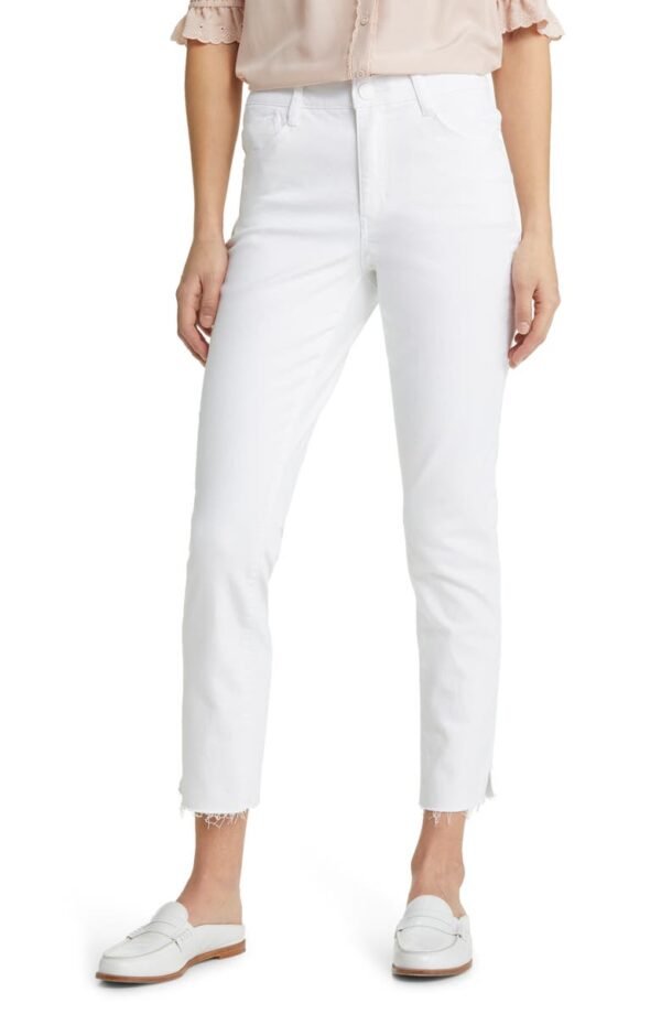 Wit & Wisdom - Ab-Solution CoolMax® High Waist Raw Hem Straight Leg Jeans