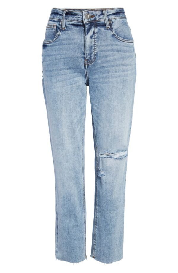 KUT from the Kloth - Rachael Fab Ab Raw Hem High Waist Mom Jeans - Image 5