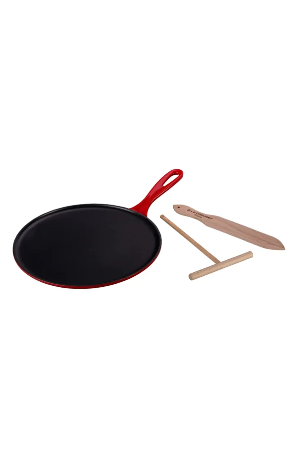 LE CREUSET - Cast Iron Crepe Pa, Rateu & Spatula Set