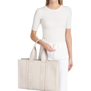 CHLOÉ – Large Woody Leather Tote (GROUP BUY)
