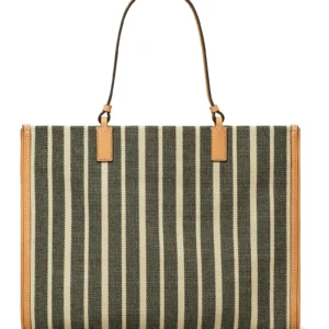 TORY BURCH – Ella Stripe Canvas Tote