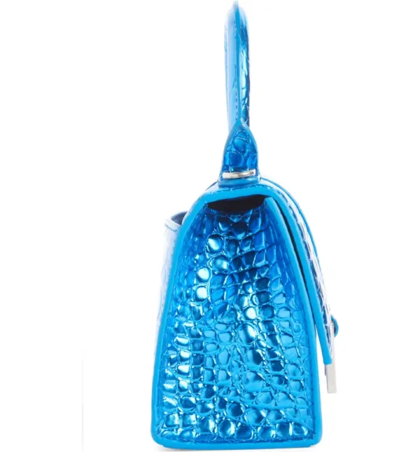 BALENCIAGA - Extra Small Hourglass Metallic Leather Top Handle Bag (GROUP BUY) - Image 2