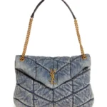SAINT LAURENT – Medium Lou Quilted Denim Bag