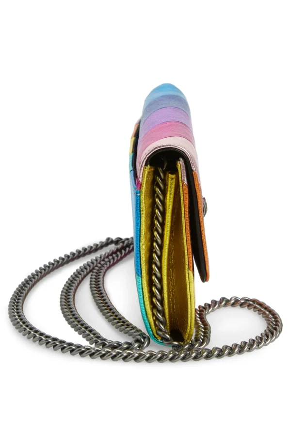 KURT GEIGER LONDON - Stripe Leather Chain Wallet - Image 9