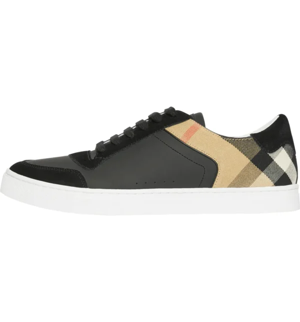 BURBERRY - New Reeth Check Trim Low Top Sneaker (Men) - Image 3