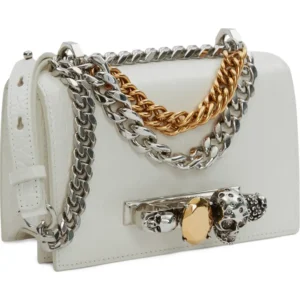 ALEXANDER MCQUEEN – Mini Jeweled Croc Embossed Leather Satchel (GROUP BUY)