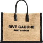 SAINT LAURENT – Large Rive Gauche Logo Woven Tote (GROUP BUY)