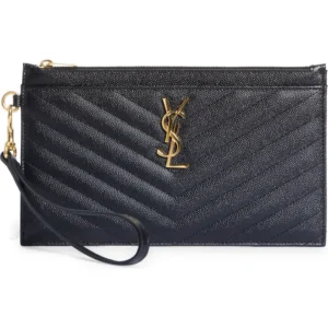 SAINT LAURENT – Monogram Matelass? Leather Pouch