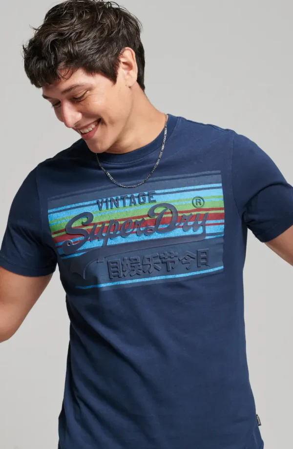 SUPERDRY - Vintage Logo Embossed Graphic Tee - Image 4