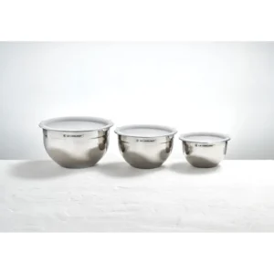 LE CREUSET - Set of 3 Stainless Steel Nested Mixing Bowls